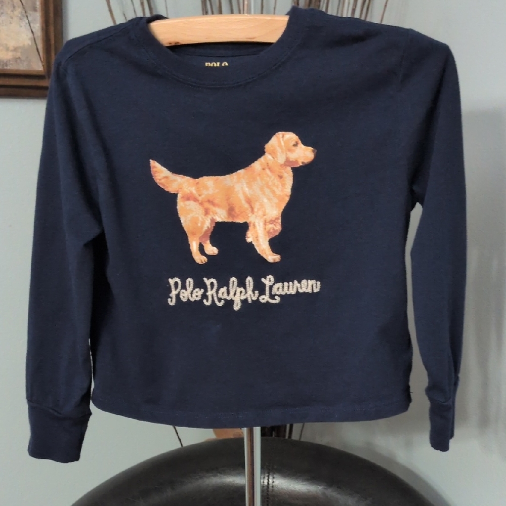 Polo Ralph Lauren Navy Shirt with Dog Design